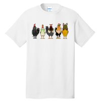 Christmas Chicken Farm Animal Funny Holiday Season Tall T-Shirt