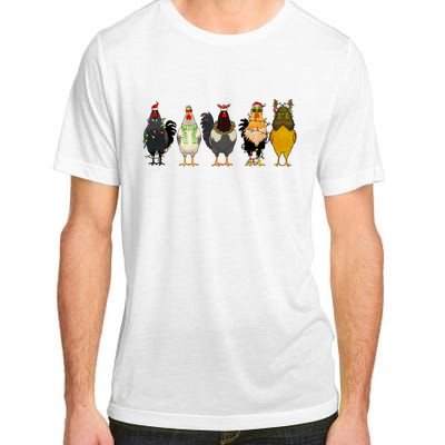 Christmas Chicken Farm Animal Funny Holiday Season Adult ChromaSoft Performance T-Shirt