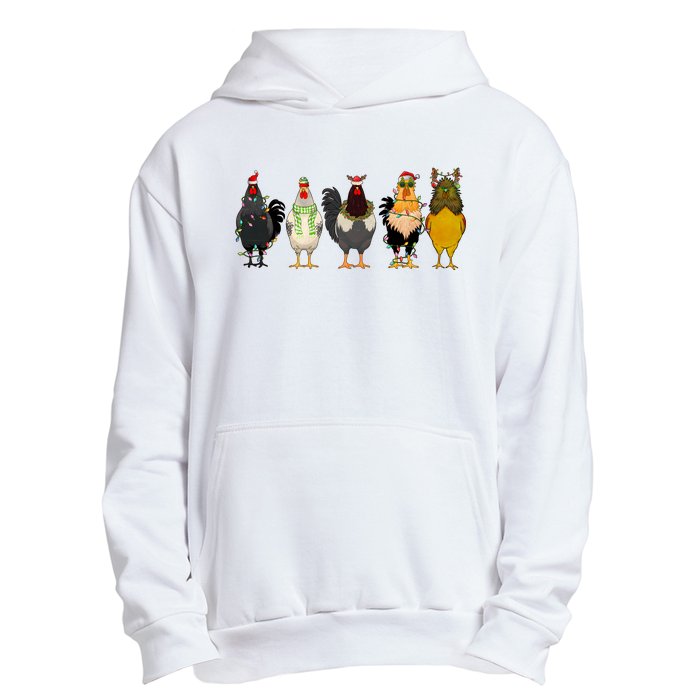 Christmas Chicken Farm Animal Funny Holiday Season Urban Pullover Hoodie