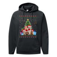 Cat Christmas Funny Ugly Merry Gift Performance Fleece Hoodie