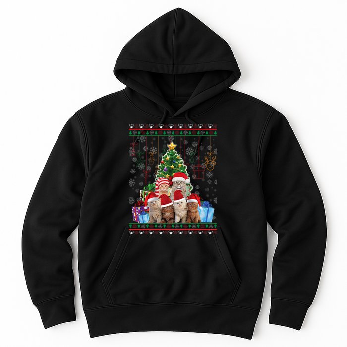 Cat Christmas Funny Ugly Merry Gift Hoodie