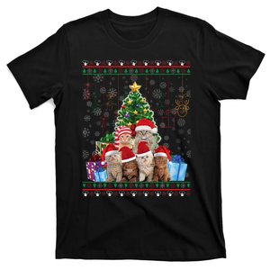 Cat Christmas Funny Ugly Merry Gift T-Shirt