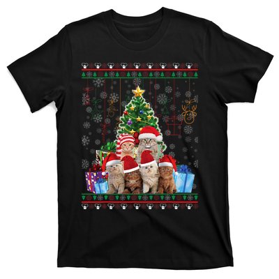 Cat Christmas Funny Ugly Merry Gift T-Shirt