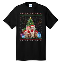 Cat Christmas Funny Ugly Merry Gift Tall T-Shirt