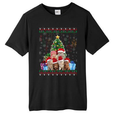 Cat Christmas Funny Ugly Merry Gift Tall Fusion ChromaSoft Performance T-Shirt