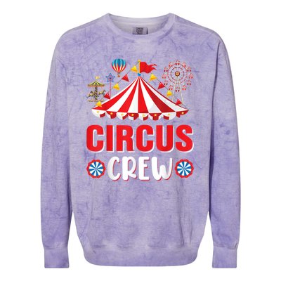 Circus Crew Funny Circus Staff Gift Costume Circus Theme Party Colorblast Crewneck Sweatshirt