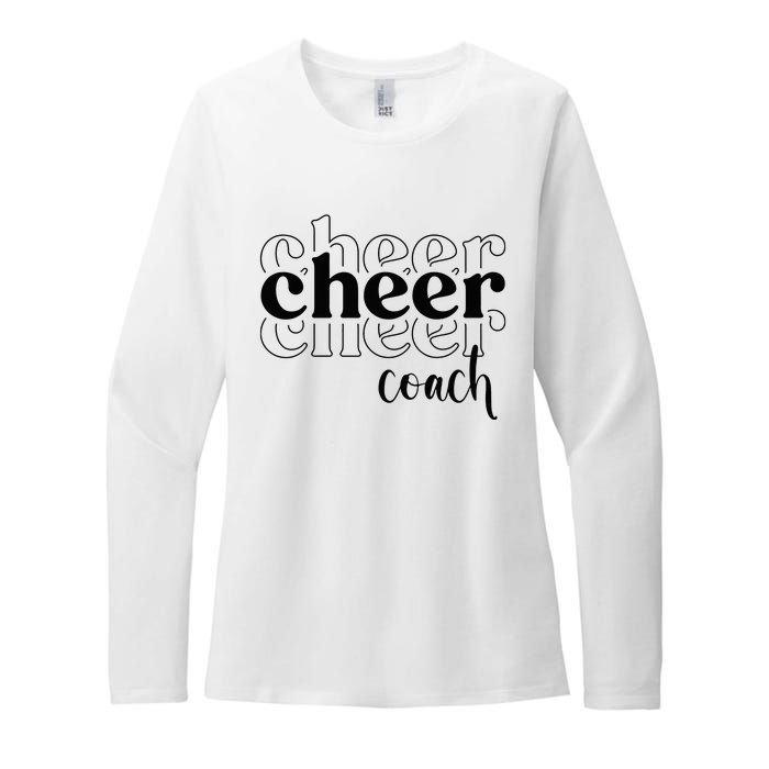 Cheer Coach Funny Design Cute Cheer Coach Cool Coaching Womens CVC Long Sleeve Shirt