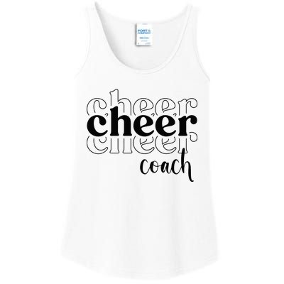 Cheer Coach Funny Design Cute Cheer Coach Cool Coaching Ladies Essential Tank