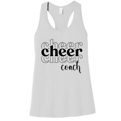 Cheer Coach Funny Design Cute Cheer Coach Cool Coaching Women's Racerback Tank