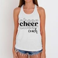 Cheer Coach Funny Design Cute Cheer Coach Cool Coaching Women's Knotted Racerback Tank