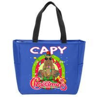 Capy Christmas Funny Capybara Funny Christmas Funny Gift Zip Tote Bag