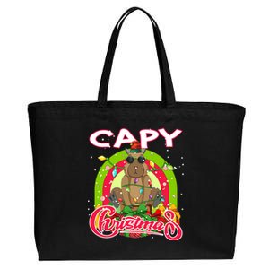 Capy Christmas Funny Capybara Funny Christmas Funny Gift Cotton Canvas Jumbo Tote