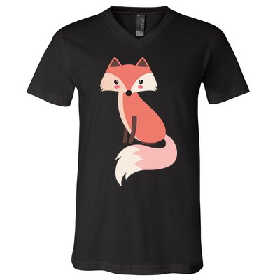 Cute Cartoon Fox Animal & Nature Lover Gift JDK0001 V-Neck T-Shirt