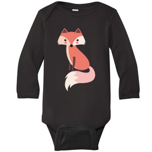 Cute Cartoon Fox Animal & Nature Lover Gift JDK0001 Baby Long Sleeve Bodysuit