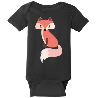Cute Cartoon Fox Animal & Nature Lover Gift JDK0001 Baby Bodysuit