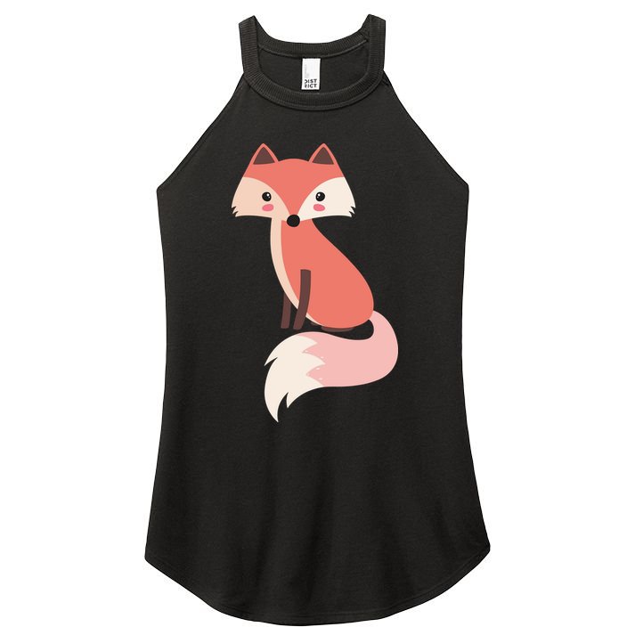 Cute Cartoon Fox Animal & Nature Lover Gift JDK0001 Women's Perfect Tri Rocker Tank
