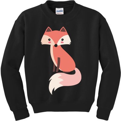 Cute Cartoon Fox Animal & Nature Lover Gift JDK0001 Kids Sweatshirt