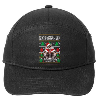 Cats Christmas Funny Ornaments Pajama Family Gift 7-Panel Snapback Hat