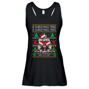 Cats Christmas Funny Ornaments Pajama Family Gift Ladies Essential Flowy Tank