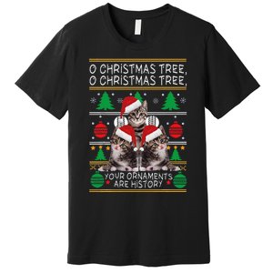 Cats Christmas Funny Ornaments Pajama Family Gift Premium T-Shirt