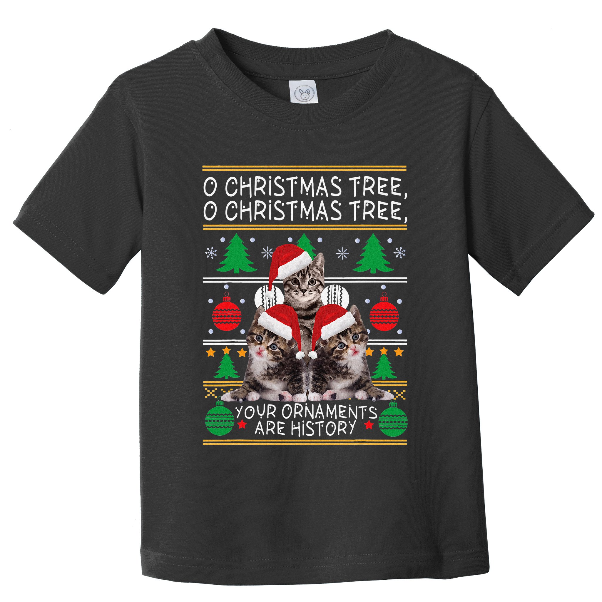 Cats Christmas Funny Ornaments Pajama Family Gift Toddler T-Shirt