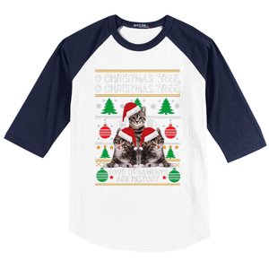 Cats Christmas Funny Ornaments Pajama Family Gift Baseball Sleeve Shirt