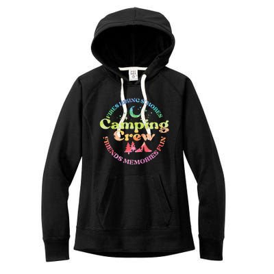 Camping Crew Family Friends Women's Fleece Hoodie