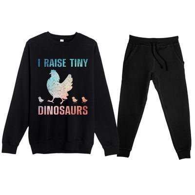 Cute Chicken For Rooster Hen Chicken Farmer Lovers Premium Crewneck Sweatsuit Set