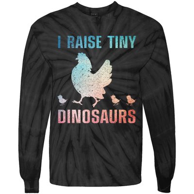 Cute Chicken For Rooster Hen Chicken Farmer Lovers Tie-Dye Long Sleeve Shirt