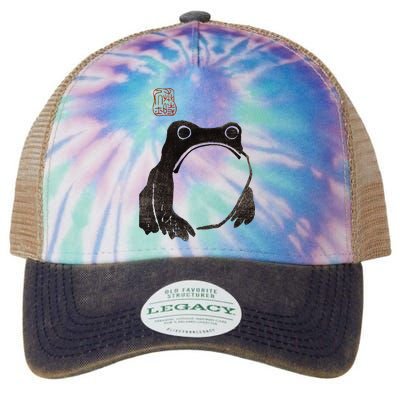 Cute Cottagecore Frog Grumpy Japanese Frog Legacy Tie Dye Trucker Hat