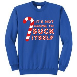 Candy Cane Funny Christmas Joke That WonT By Itself Funny Gift Sweatshirt