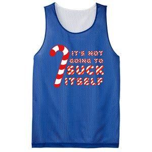 Candy Cane Funny Christmas Joke That WonT By Itself Funny Gift Mesh Reversible Basketball Jersey Tank