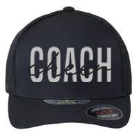 Cheer Coach Funny Design Cute Cheer Coach Cool Coaching Flexfit Unipanel Trucker Cap