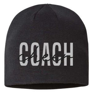 Cheer Coach Funny Design Cute Cheer Coach Cool Coaching Sustainable Beanie