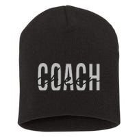 Cheer Coach Funny Design Cute Cheer Coach Cool Coaching Short Acrylic Beanie