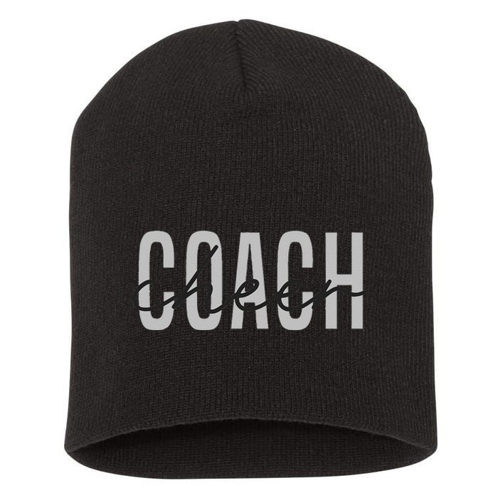 Cheer Coach Funny Design Cute Cheer Coach Cool Coaching Short Acrylic Beanie