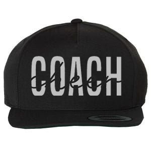 Cheer Coach Funny Design Cute Cheer Coach Cool Coaching Wool Snapback Cap