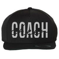 Cheer Coach Funny Design Cute Cheer Coach Cool Coaching Wool Snapback Cap