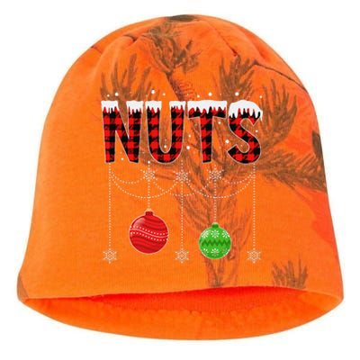 ChestNuts Christmas Funny Matching Couple Outfit Nuts Kati - Camo Knit Beanie