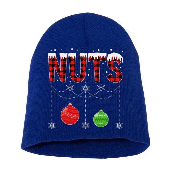 ChestNuts Christmas Funny Matching Couple Outfit Nuts Short Acrylic Beanie