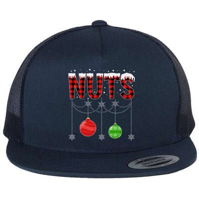 ChestNuts Christmas Funny Matching Couple Outfit Nuts Flat Bill Trucker Hat