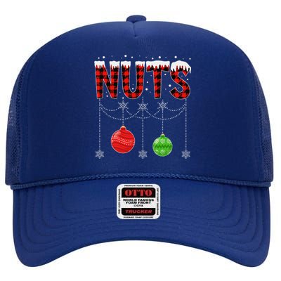 ChestNuts Christmas Funny Matching Couple Outfit Nuts High Crown Mesh Back Trucker Hat