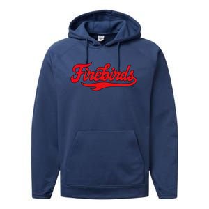 Carthage College Firebirds Classic Athletic Script Throwback Performance Fleece Hoodie