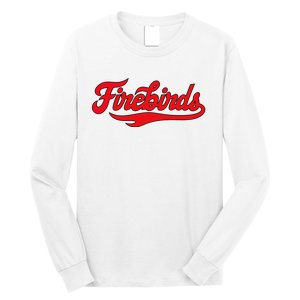 Carthage College Firebirds Classic Athletic Script Throwback Long Sleeve Shirt