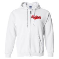 Carthage College Firebirds Classic Athletic Script Throwback Full Zip Hoodie