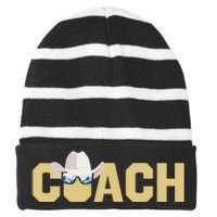 Coach Colorado Football Coach Striped Beanie with Solid Band