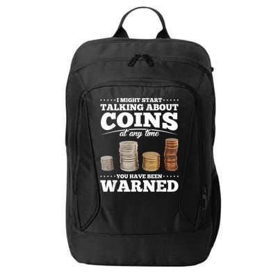 Coin Collecting Funny Coin Collector City Backpack
