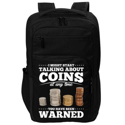 Coin Collecting Funny Coin Collector Impact Tech Backpack