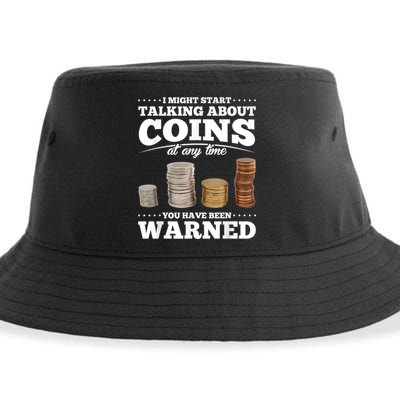 Coin Collecting Funny Coin Collector Sustainable Bucket Hat
