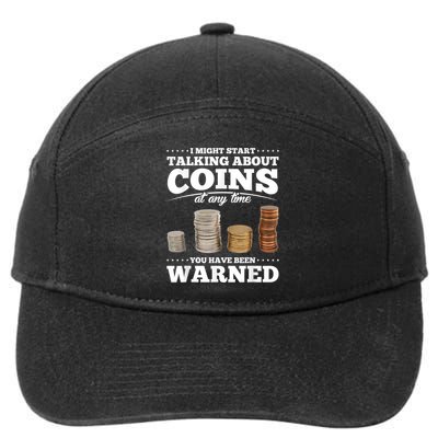 Coin Collecting Funny Coin Collector 7-Panel Snapback Hat